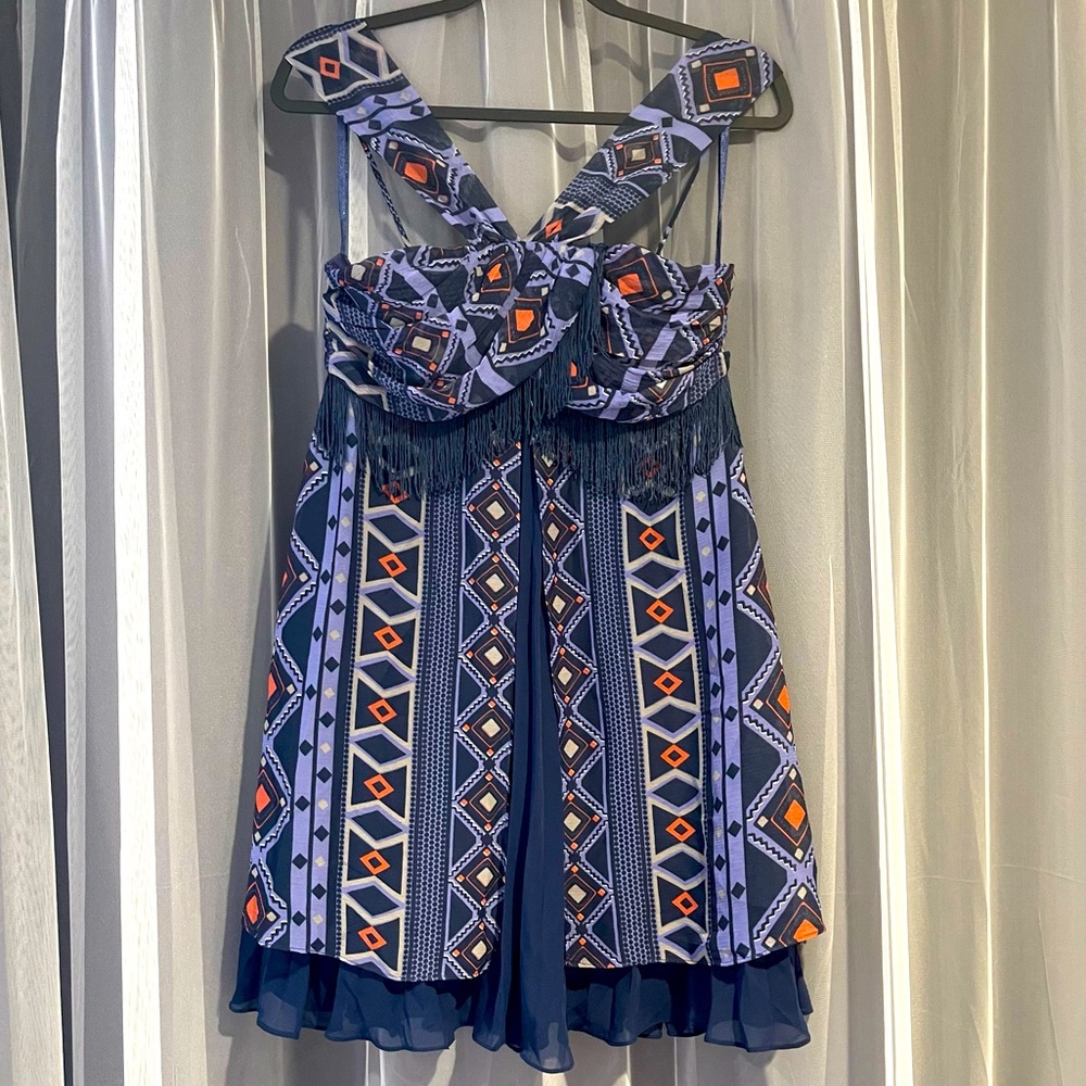 BCBG Max Azria - Cocktail dress with fringe details. New w/ Tag.